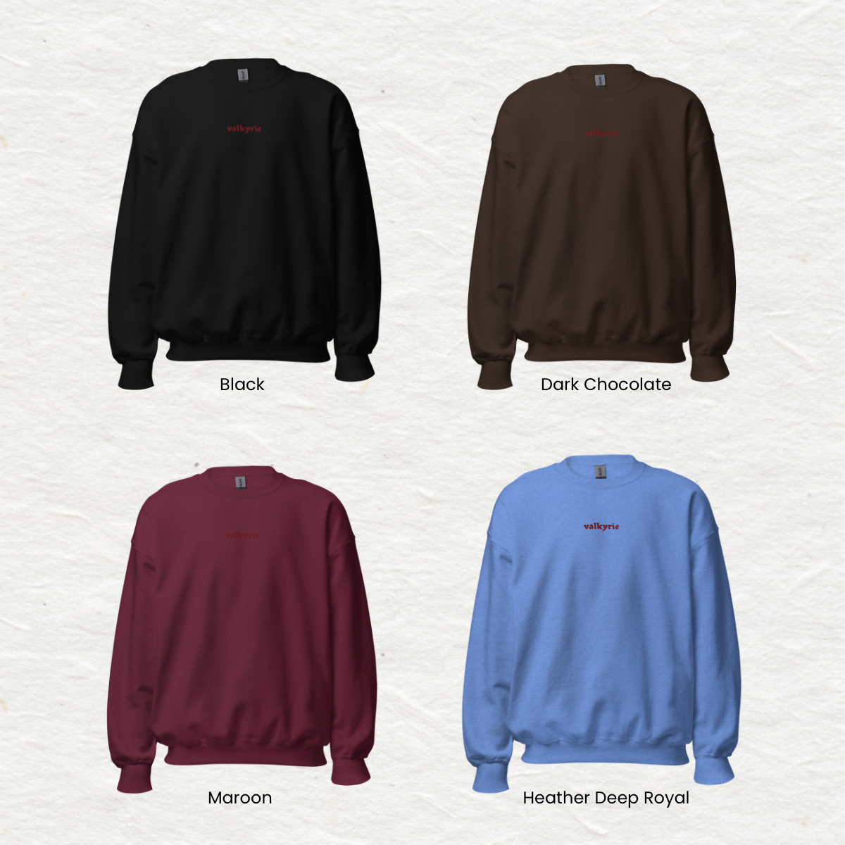 Valkyrie Embroidered Crewneck - Unisex