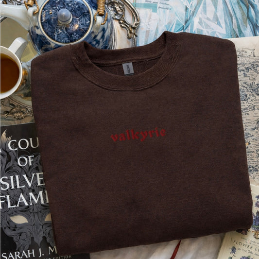 Valkyrie Embroidered Crewneck - Unisex