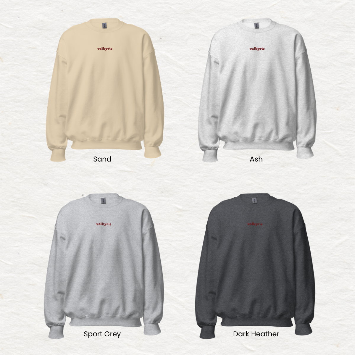 Valkyrie Embroidered Crewneck - Unisex